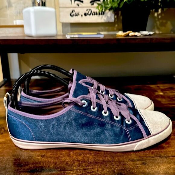Boden Blue Satin Sneakers size 41‎ (9.5 US) - Picture 1 of 14